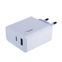 USB Nabíječka AK-CH-14 USB-A + USB-C PD 5-20V / max. 3A 45W Quick Charge 3.0
