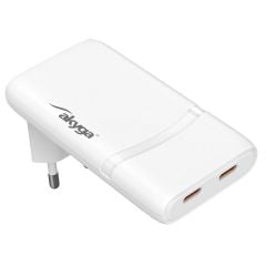 USB Nabíječka USB AK-CH-32 2x USB-C PD 5-20V / max. 3.25A 65W Quick Charge 4+ GaN
