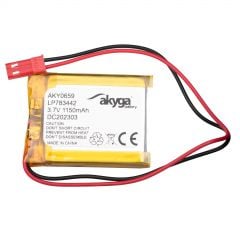 Li-Po baterie LP783442 Akyga AKY0659 3.7V / 1150mAh PCM JST 2-pinový konektor 150mm