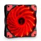 Další obrázek Ventilátor 120mm MOLEX / 3-pin 15 LED červená AW-12C-BR