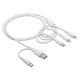 Hlavní obrázek Kabel USB A + USB type C / USB type C + USB Micro B + Lightning 1.2m AK-USB-52